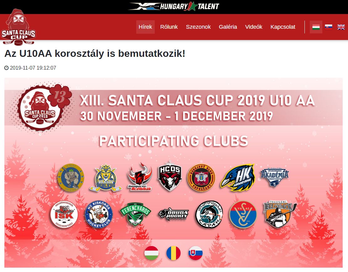 XIII. Santa Claus Cup 2019 U10 AA